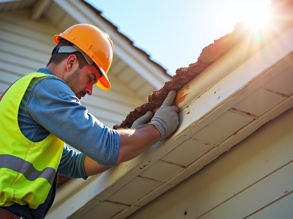 Fascia board repair and replacement on Washington home