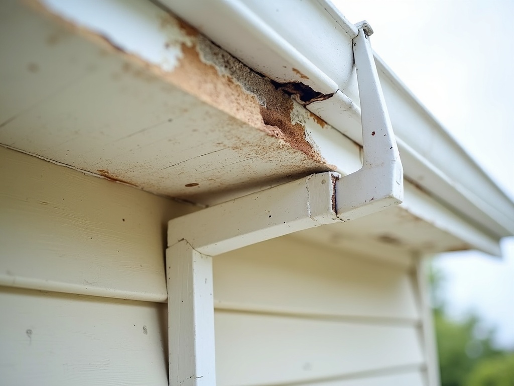 Professional soffit repair on Washington residential home